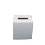 Pacifica Collection Poly Resin Boutique Tissue Cover, White